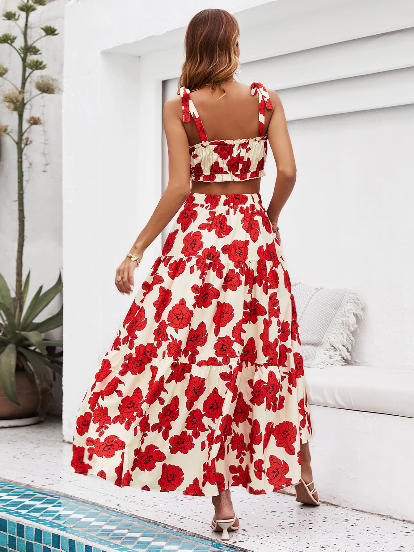 Floral maxi clearance skirt set