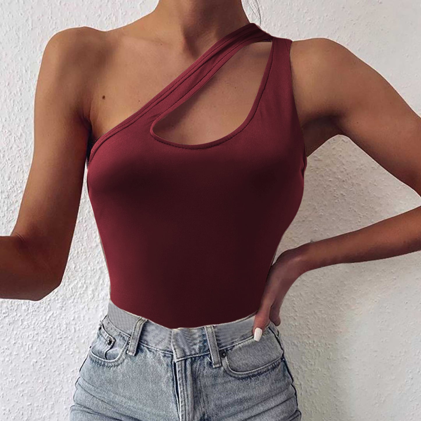 One Shoulder Cutout Cami